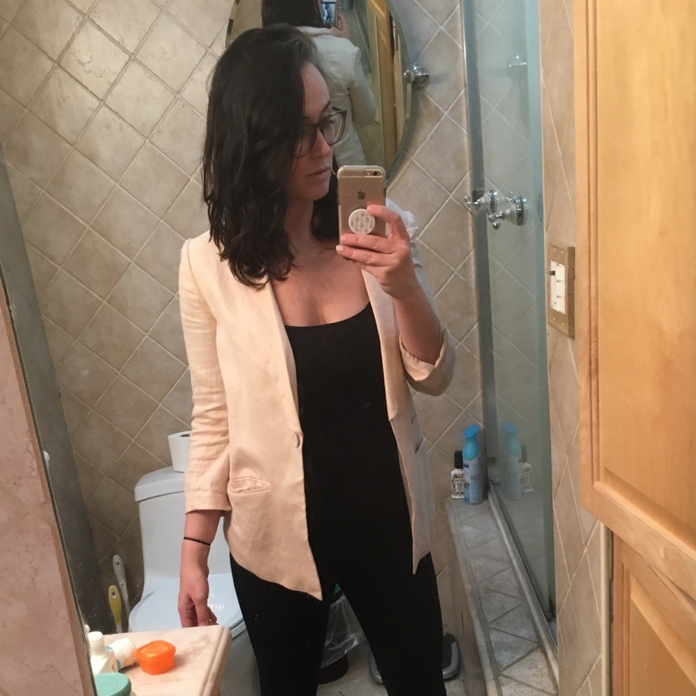 Blush tone blazer